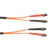 Black Box 62.5-Micron Multimode Value Line Patch Cable, ST-ST, 1-m (3.2-ft.) - 3.28 ft Fiber Optic Network Cable for Network Device - First End: 2 x ST Male Network - Second End: 2 x ST Male Network - Patch Cable - 62.5/125 &micro;m - 1 Pack - RoHS Co