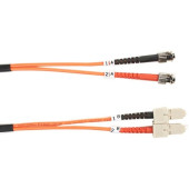 Black Box 62.5-Micron Multimode Value Line Patch Cable, ST-SC 3-m (9.8-ft.) - 9.84 ft Fiber Optic Network Cable for Network Device - First End: 2 x ST Male Network - Second End: 2 x SC Male Network - Patch Cable - 62.5/125 &micro;m - 1 Pack - RoHS Com