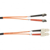 Black Box 62.5-Micron Multimode Value Line Patch Cable, ST-SC, 5-m (16.4-ft.) - 16.40 ft Fiber Optic Network Cable for Network Device - First End: 2 x ST Male Network - Second End: 2 x SC Male Network - Patch Cable - 62.5/125 &micro;m - RoHS Complianc