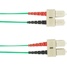 Black Box Colored Fiber OM3 50/125 Multimode Fiber Optic Patch Cable-OFNP Plenum - 9.84 ft Fiber Optic Network Cable for Network Device - First End: 2 x SC Male Network - Second End: 2 x SC Male Network - 10 Gbit/s - Patch Cable - OFNP, Plenum, Riser - 50
