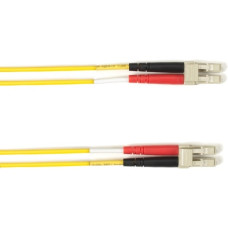 Black Box Fiber Optic Duplex Patch Network Cable - 16.40 ft Fiber Optic Network Cable for Network Device - First End: 2 x LC Male Network - Second End: 2 x LC Male Network - 10 Gbit/s - Patch Cable - 50/125 &micro;m - Yellow - TAA Compliant FOCMP10-00