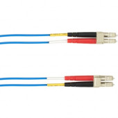 Black Box Duplex Fiber Optic Patch Network Cable - 9.84 ft Fiber Optic Network Cable for Network Device - First End: 2 x LC Male Network - Second End: 2 x LC Male Network - 1.25 GB/s - Patch Cable - 50/125 &micro;m - Blue - TAA Compliant FOCMP10-003M-