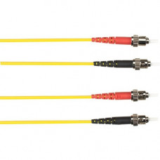 Black Box Duplex Fiber Optic Patch Network Cable - 82.02 ft Fiber Optic Network Cable for Network Device - First End: 2 x ST Male Network - Second End: 2 x ST Male Network - 128 MB/s - Patch Cable - 9/125 &micro;m - Yellow - TAA Compliant FOCMRSM-025M