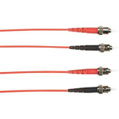 Black Box 10-m, ST-ST, 62.5-Micron, Multimode, PVC, Red Fiber Optic Cable - 32.81 ft Fiber Optic Network Cable for Network Device - First End: 1 x ST Male Network - Second End: 1 x ST Male Network - 128 MB/s - 62.5/125 &micro;m - Red FOCMR62-010M-STST