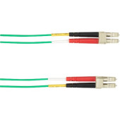 Black Box Colored Fiber OM4 50/125 Multimode Fiber Optic Patch Cable - OFNP Plenum - 3.28 ft Fiber Optic Network Cable for Network Device, Switcher - First End: 2 x LC Male Network - Second End: 2 x LC Male Network - 10 Gbit/s - Patch Cable - OFNP, Plenum