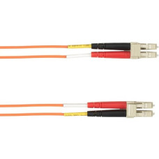Black Box Fiber Optic Duplex Patch Network Cable - 3.28 ft Fiber Optic Network Cable for Network Device - First End: 2 x LC Male Network - Second End: 2 x LC Male Network - 40 Gbit/s - Patch Cable - 50/125 &micro;m - Orange - TAA Compliant FOCMPM4-001