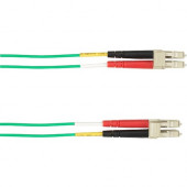Black Box Fiber Optic Patch Network Cable - 65.60 ft Fiber Optic Network Cable for Network Device - First End: LC Network - Male - Second End: LC Network - Male - Patch Cable - OFNP - 50/125 &micro;m - Green FOCMPM4-020M-LCLC-GN