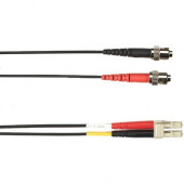 Black Box Colored Fiber OM4 50-Micron Multimode Fiber Optic Patch Cable - Duplex, Plenum - 65.62 ft Fiber Optic Network Cable for Network Device, Security Device, Switch - First End: 2 x ST Male Network - Second End: 2 x LC Male Network - 10 Gbit/s - Patc