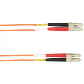 Black Box Fiber Optic Duplex Patch Network Cable - 82.02 ft Fiber Optic Network Cable for Network Device - First End: 2 x LC Male Network - Second End: 2 x LC Male Network - 40 Gbit/s - Patch Cable - OFNP, Plenum - 50/125 &micro;m - Orange - TAA Compl