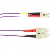 Black Box Fiber Optic Duplex Patch Network Cable - 9.84 ft Fiber Optic Network Cable for Network Device - First End: 2 x SC Male Network - Second End: 2 x LC Male Network - 10 Gbit/s - Patch Cable - LSZH - 50/125 &micro;m - Purple - TAA Compliant - TA