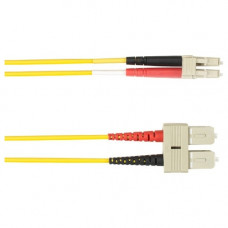 Black Box Duplex Fiber Optic Patch Network Cable - 26.25 ft Fiber Optic Network Cable for Network Device - First End: 2 x SC Male Network - Second End: 2 x SC Male Network - 1 Gbit/s - Patch Cable - 9/125 &micro;m - Yellow - TAA Compliant FOCMPSM-008M