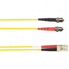 Black Box Duplex Fiber Optic Patch Network Cable - 82.02 ft Fiber Optic Network Cable for Network Device - First End: 2 x ST Male Network - Second End: 2 x ST Male Network - 1 Gbit/s - Patch Cable - 9/125 &micro;m - Yellow - TAA Compliant FOCMPSM-025M