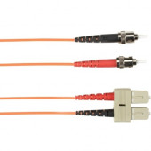 Black Box 5-m, ST-SC, 50-Micron, Multimode, PVC, Orange Fiber Optic Cable - 16.40 ft Fiber Optic Network Cable for Network Device - First End: 1 x ST Male Network - Second End: 1 x SC Male Network - 128 MB/s - 50/125 &micro;m - Orange FOCMR50-005M-STS