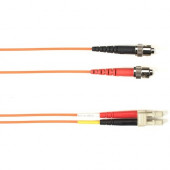 Black Box Fiber Optic Duplex Patch Network Cable - 9.80 ft Fiber Optic Network Cable for Network Device - First End: 2 x ST Male Network - Second End: 2 x LC Male Network - 10 Gbit/s - Patch Cable - OFNP - 50/125 &micro;m - Orange - TAA Compliant FOCM