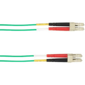 Black Box 1-m, LC-LC, 62.5-Micron, Multimode, PVC, Green Fiber Optic Cable - 3.28 ft Fiber Optic Network Cable for Network Device - First End: 2 x LC Male Network - Second End: 2 x LC Male Network - Patch Cable - Green FOCMR62-001M-LCLC-GN