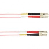 Black Box Multicolored Fiber Optic Patch Cable - 3.28 ft Fiber Optic Network Cable for Network Device - First End: 2 x LC Male Network - Second End: 2 x LC Male Network - 128 MB/s - Patch Cable - 62.5/125 &micro;m - Pink - TAA Compliant FOCMR62-001M-L