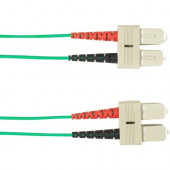 Black Box Fiber Optic Network Cable - 6.56 ft Fiber Optic Network Cable for Network Device - First End: 1 x SC Male Network - Second End: 1 x SC Male Network - Patch Cable - 50/125 &micro;m - Green FOCMP10-002M-SCSC-GN