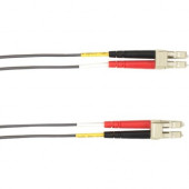 Black Box 3-m, LC-LC, 62.5-Micron, Multimode, PVC, Gray Fiber Optic Cable - 9.84 ft Fiber Optic Network Cable for Network Device - First End: 2 x LC Male Network - Second End: 2 x LC Male Network - Patch Cable - Gray FOCMR62-003M-LCLC-GR