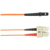 Black Box Fiber Optic Duplex Patch Network Cable - 9.84 ft Fiber Optic Network Cable for Network Device - First End: 2 x SC Male Network - Second End: 1 x MT-RJ Network - 128 MB/s - Patch Cable - 62.5/125 &micro;m - Orange - TAA Compliant FOCMR62-003M