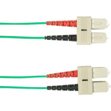 Black Box 3-m, SC-SC, 62.5-Micron, Multimode, PVC, Green Fiber Optic Cable - 9.84 ft Fiber Optic Network Cable for Network Device - First End: 1 x SC Male Network - Second End: 1 x SC Male Network - 1 Gbit/s - 62.5/125 &micro;m - Green FOCMR62-003M-SC