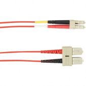 Black Box 5-m, SC-LC, 62.5-Micron, Multimode, PVC, Red Fiber Optic Cable - 16.40 ft Fiber Optic Network Cable for Network Device - First End: 1 x SC Male Network - Second End: 1 x LC Male Network - 128 MB/s - 62.5/125 &micro;m - Red FOCMR62-005M-SCLC-