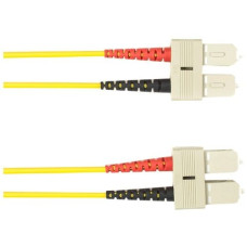 Black Box 2-m, SC-SC, 62.5-Micron, Multimode, PVC, Yellow Fiber Optic Cable - 6.56 ft Fiber Optic Network Cable for Network Device - First End: 2 x SC Male Network - Second End: 2 x SC Male Network - Patch Cable - Yellow - TAA Compliance FOCMR62-002M-SCSC
