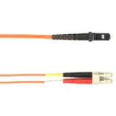 Black Box Colored Fiber OM1 62.5/125 Multimode Fiber Optic Patch Cable - OFNR PVC - 32.81 ft Fiber Optic Network Cable for Network Device - First End: 2 x LC Male Network - Second End: 2 x MTRJ Male Network - 10 Gbit/s - Patch Cable - OFNR - 62.5/125 &amp