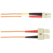 Black Box 10-m, SC-LC, 62.5-Micron, Multimode, PVC, Orange Fiber Optic Cable - 32.81 ft Fiber Optic Network Cable for Network Device - First End: 2 x SC Male Network - Second End: 2 x LC Male Network - Patch Cable - Orange FOCMR62-010M-SCLC-OR