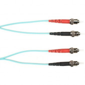 Black Box Duplex Fiber Optic Patch Network Cable - 32.81 ft Fiber Optic Network Cable for Network Device - First End: 2 x ST Male Network - Second End: 2 x ST Male Network - 128 MB/s - Patch Cable - 62.5/125 &micro;m - Aqua - TAA Compliant FOCMR62-010