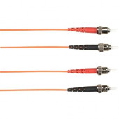 Black Box 10-m, ST-ST, 62.5-Micron, Multimode, PVC, Orange Fiber Optic Cable - 32.81 ft Fiber Optic Network Cable for Network Device - First End: 2 x ST Male Network - Second End: 2 x ST Male Network - Patch Cable - Orange FOCMR62-010M-STST-OR