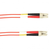 Black Box Duplex Fiber Optic Patch Network Cable - 65.62 ft Fiber Optic Network Cable for Network Device - First End: 2 x LC Male Network - Second End: 2 x LC Male Network - 128 MB/s - Patch Cable - 62.5/125 &micro;m - Red - TAA Compliant FOCMR62-020M