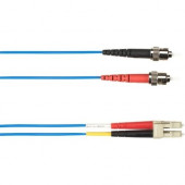 Black Box 5-m, ST-LC, 62.5-Micron, Multimode, PVC, Blue Fiber Optic Cable - 16.40 ft Fiber Optic Network Cable for Network Device - First End: 1 x ST Male Network - Second End: 1 x LC Male Network - 128 MB/s - 62.5/125 &micro;m - Blue FOCMR62-005M-STL