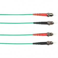 Black Box 15-m, ST-ST, 62.5-Micron, Multimode, PVC, Green Fiber Optic Cable - 49.21 ft Fiber Optic Network Cable for Network Device - First End: 1 x ST Male Network - Second End: 1 x ST Male Network - 128 MB/s - 62.5/125 &micro;m - Green FOCMR62-015M-