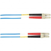 Black Box Colored Fiber OM1 62.5/125 Multimode Fiber Optic Patch Cable - OFNR PVC - 82.02 ft Fiber Optic Network Cable for Network Device - First End: 2 x LC Male Network - Second End: 2 x LC Male Network - 1 Gbit/s - Patch Cable - OFNR - 62.5/125 &mi