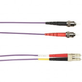Black Box 3-m, ST-LC, 62.5-Micron, Multimode, PVC, Violet Fiber Optic Cable - 9.84 ft Fiber Optic Network Cable for Network Device - First End: 1 x ST Male Network - Second End: 1 x LC Male Network - 128 MB/s - 62.5/125 &micro;m - Violet FOCMR62-003M-