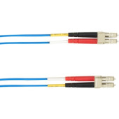 Black Box Fiber Optic Duplex Patch Network Cable - 9.84 ft Fiber Optic Network Cable for Network Device - First End: 2 x LC Male Network - Second End: 2 x LC Male Network - 10 Gbit/s - Patch Cable - 50/125 &micro;m - Blue - TAA Compliant FOCMRM4-003M-