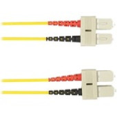 Black Box Colored Fiber OM4 50/125 Multimode Fiber Optic Patch Cable - OFNR PVC - 16.40 ft Fiber Optic Network Cable for Network Device - First End: 2 x SC Male Network - Second End: 2 x SC Male Network - 10 Gbit/s - Patch Cable - OFNR - 50/125 &micro