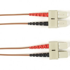 Black Box Duplex Fiber Optic Patch Network Cable - 6.56 ft Fiber Optic Network Cable for Network Device - First End: 2 x SC Male Network - Second End: 2 x SC Male Network - 1 Gbit/s - Patch Cable - 9/125 &micro;m - Brown - TAA Compliant FOCMRSM-002M-S