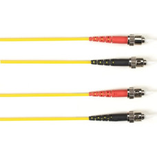 Black Box Fiber Optic Duplex Patch Network Cable - 6.56 ft Fiber Optic Network Cable for Network Device - First End: 2 x ST Male Network - Second End: 2 x ST Male Network - 128 MB/s - Patch Cable - 9/125 &micro;m - Yellow - TAA Compliant FOCMRSM-002M-
