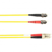 Black Box Fiber Optic Duplex Patch Network Cable - 32.80 ft Fiber Optic Network Cable for Network Device - First End: 2 x ST Male Network - Second End: 2 x LC Male Network - 10 Gbit/s - Patch Cable - OFNR - 50/125 &micro;m - Yellow - TAA Compliant FOC