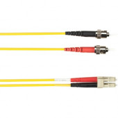 Black Box Duplex Fiber Optic Patch Network Cable - 6.56 ft Fiber Optic Network Cable for Network Device - First End: 2 x ST Male Network - Second End: 2 x ST Male Network - 1 Gbit/s - Patch Cable - 9/125 &micro;m - Yellow - TAA Compliant FOCMRSM-002M-