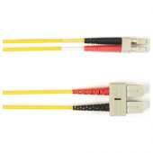 Black Box Fiber Optic Duplex Patch Network Cable - 65.62 ft Fiber Optic Network Cable for Network Device - First End: 2 x SC Male Network - Second End: 2 x LC Male Network - 128 MB/s - Patch Cable - 9/125 &micro;m - Yellow - TAA Compliant FOCMRSM-020M