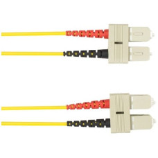 Black Box 25-m, SC-SC, Single-Mode, PVC, Yellow Fiber Optic Cable - 82.02 ft Fiber Optic Network Cable for Network Device - SC Male Network - SC Male Network - 128 MB/s - 62.5/125 &micro;m - Yellow FOCMRSM-025M-SCSC-YL