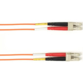 Black Box Duplex Fiber Optic Patch Network Cable - Fiber Optic for Network Device - 128 MB/s - Patch Cable - 98.43 ft - 2 x LC Male Network - 2 x LC Male Network - 9/125 &micro;m - Orange - TAA Compliant FOCMRSM-030M-LCLC-OR
