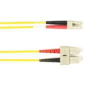 Black Box Fiber Optic Duplex Patch Network Cable - 9.80 ft Fiber Optic Network Cable for Network Device - First End: 2 x SC Male Network - Second End: 2 x LC Male Network - 10 Gbit/s - Patch Cable - OFNP - 50/125 &micro;m - Yellow - TAA Compliant FOCM