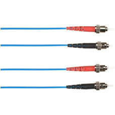 Black Box Duplex Fiber Optic Patch Network Cable - 65.62 ft Fiber Optic Network Cable for Network Device - First End: 2 x ST Male Network - Second End: 2 x ST Male Network - 128 MB/s - Patch Cable - 9/125 &micro;m - Blue - TAA Compliant FOCMRSM-020M-S