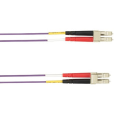 Black Box Colored Fiber OM3 50-Micron Multimode Fiber Optic Patch Cable - Duplex, LSZH - 6.56 ft Fiber Optic Network Cable for Network Device - First End: 2 x LC Male Network - Second End: 2 x LC Male Network - 10 Gbit/s - Patch Cable - LSZH - 50/125 &amp