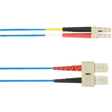Black Box OM3 50/125 Multimode Fiber Optic Patch Cable LSZH SC-LC BL 3M - 9.80 ft Fiber Optic Network Cable for Network Device - First End: 2 x SC Male Network - Second End: 2 x LC Male Network - 10 Gbit/s - Patch Cable - LSZH - 50/125 &micro;m - Blue