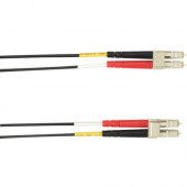 Black Box Fiber Optic Duplex Patch Network Cable - Fiber Optic for Network Device - 128 MB/s - Patch Cable - 3.28 ft - 2 x LC Male Network - 2 x LC Male Network - 50/125 &micro;m - Black FOLZH50-001M-LCLC-BK