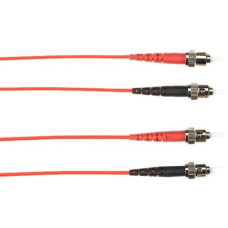 Black Box Fiber Optic Duplex Patch Network Cable - 13.12 ft Fiber Optic Network Cable for Network Device - First End: 2 x ST Male Network - Second End: 2 x ST Male Network - 128 MB/s - Patch Cable - 50/125 &micro;m - Red - 1 Pack - TAA Compliant FOLZH